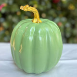 6" Sage Lacquered Pumpkin