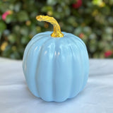 6" Wedgewood Blue Lacquered Pumpkin