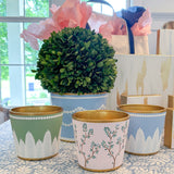 Blue + White 5.5" Draped Garland Cachepot