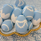 Blue & White Garland Easter Egg