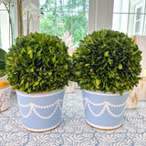 Blue + White 5.5" Draped Garland Cachepot