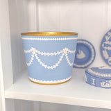 Blue + White 5.5" Draped Garland Cachepot