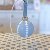 Blue & White Wrapped Garland Ornament