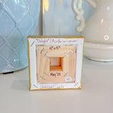 "Blushing Perfection", 4" x 4" Acrylic and Gold Leaf on Gallery-Wrapped Canvas