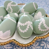 Green & White Garland Easter Egg