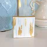 "Held in the Light", 4" x 4" Acrylic and Gold Leaf on Gallery-Wrapped Canvas