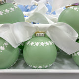 Green And White Wedgwood Inspired Ornament