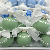 Green & White Boxwood + Berry Ornament