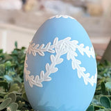 Blue & White Garland Easter Egg