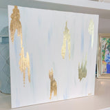 "Lilt of Light", 14" x 14" Acrylic and Gold Leaf on Gallery-Wrapped Canvas