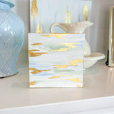 "Marshlight", 6" x 6" Acrylic and Gold Leaf on Gallery-Wrapped Canvas