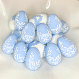 Personalized Blue & White Standalone Easter Eggs