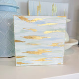 "Troubled Waters", 8" x 8" Acrylic and Gold Leaf on Gallery-Wrapped Canvas