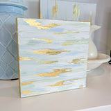 "Troubled Waters", 8" x 8" Acrylic and Gold Leaf on Gallery-Wrapped Canvas